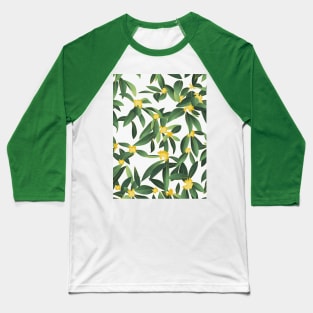 Loquat medlar flower in Autumn // pattern // dark background Baseball T-Shirt